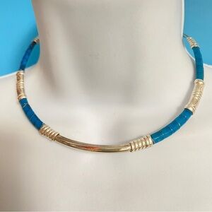 Elegant Blue and Silver Necklace